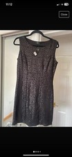 Size 10 Black Stretch Sleeveless Sequin Dress With Tags