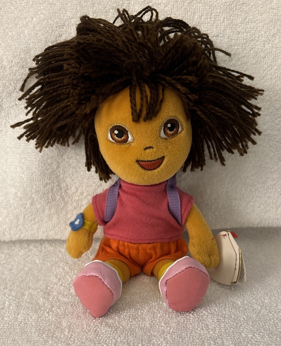 Original 2009 Beanie Babie Dora the Explorer TY Nick JR TV Stuffie