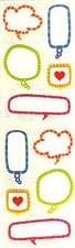 Mrs. Grossman's Stickers - Chubby Talk - Conversation Bubbles - 4 Strips