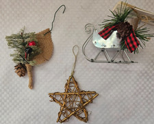 Lot Of 3 Christmas Tree Ornaments/ Christmas Decor/ Tree Decor