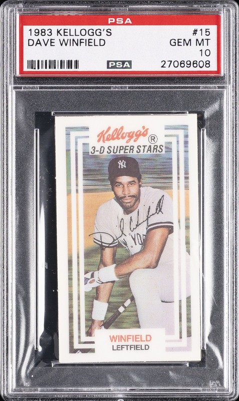 1983 KELLOGG'S #15 DAVE WINFIELD PSA 10