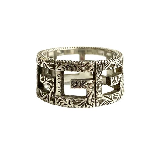 GUCCI Square G Arabesque Ring Silver925 Silver 72174 - Photo 3/6