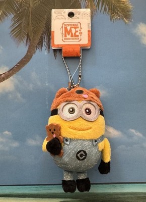 Universal Studio Japan Minion Bob Bear Hat Keychain Key Chain
