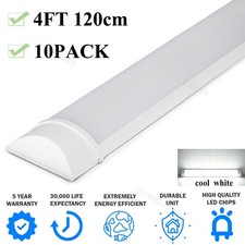 10 PACK 4FT LED SHOP LIGHT 6500K Daylight Fixture LED Ceiling Lights Garage Lamp
