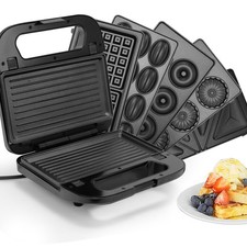 SUPERLEX 6 in 1 Electric Sandwich Toaster Maker Panini Press Grill Waffle Maker