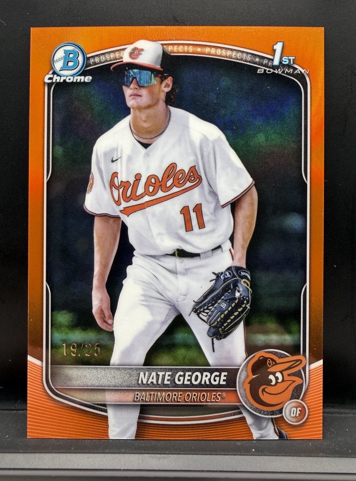 2025 Bowman Chrome Nate George 1st True Orange /25 Orioles