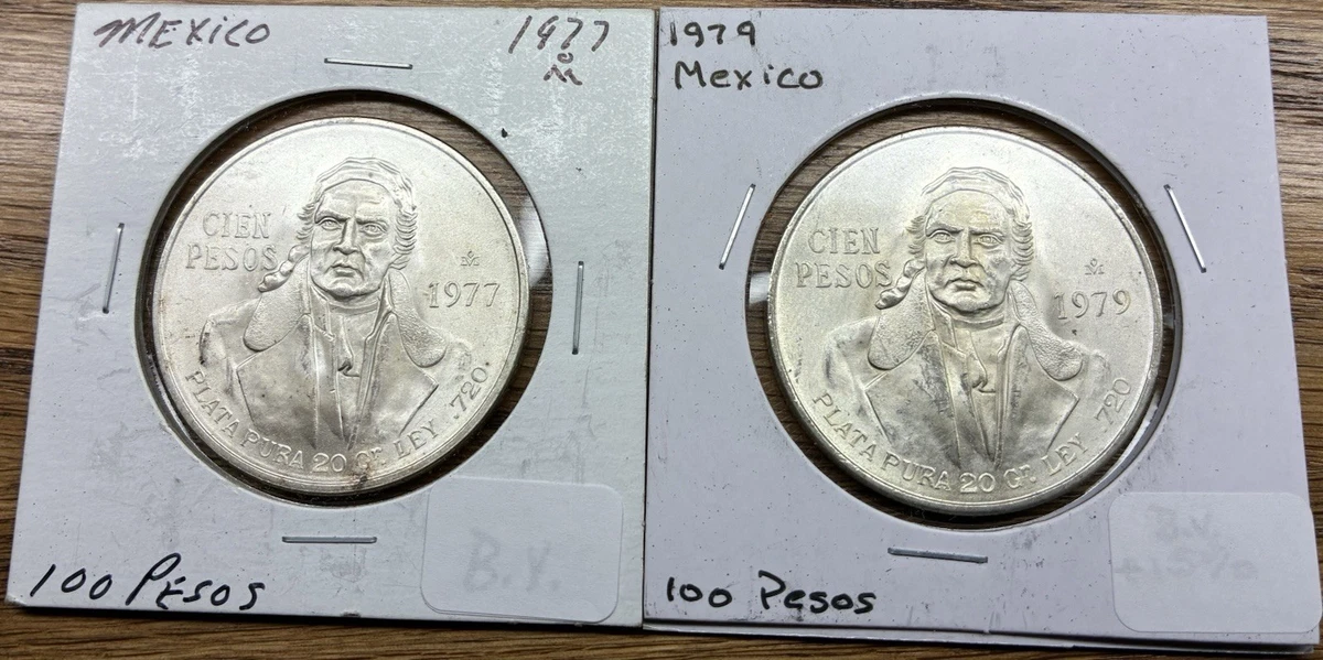 Uncirculated 100 Pesos Denomination 1979 Mexican Coins (1905-Now