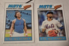 2026 Topps Heritage Image Variation Francisco Lindor (#146) Mets SP + base card