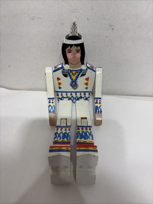 SELTENE VINTAGE INDIANER INDIANER HANDGEFERTIGTE LIMBER JACK TANZENDE VOLKSPUPPE