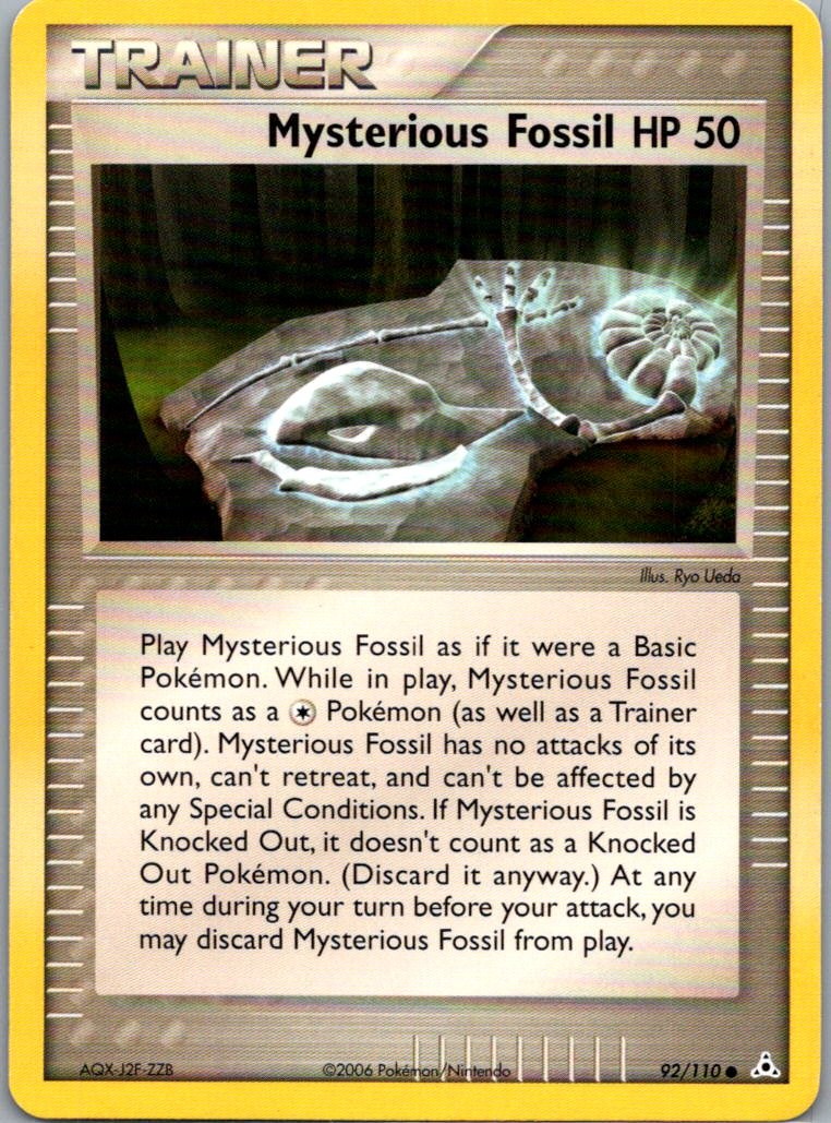 Mysterious Fossil 79/92 Common Legend Maker Pokemon Moderately Played 2