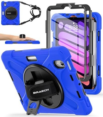 Case for iPad mini 7 (2024) 8.3'' with Kickstand & Screen Protector, Shockproof