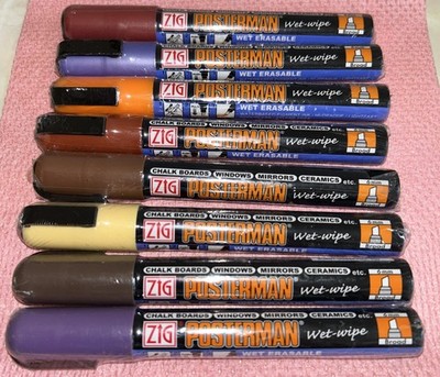 Kuretake ZIG Posterman PMA-50 Waterproof Chalk Pen   (8 Pack) Multicoloured #3