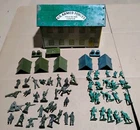 Vintage Marx US Army Training Center T7-34 CO. A Barracks & Almost 50 Soldiers