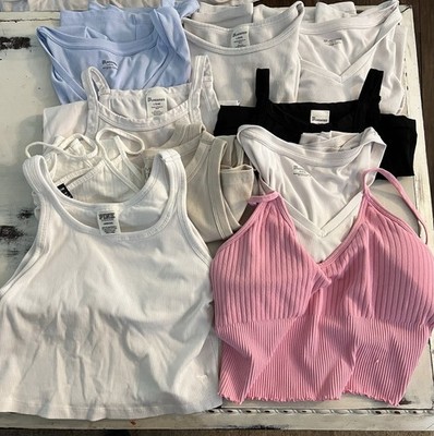 Medium/Large Crop Top Tank Bundle   10 Piece Mixed Brands