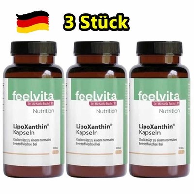 3PACK Genius Feelvita Nutrition LipoXanthin  Kapseln Natural Energy Health Care*