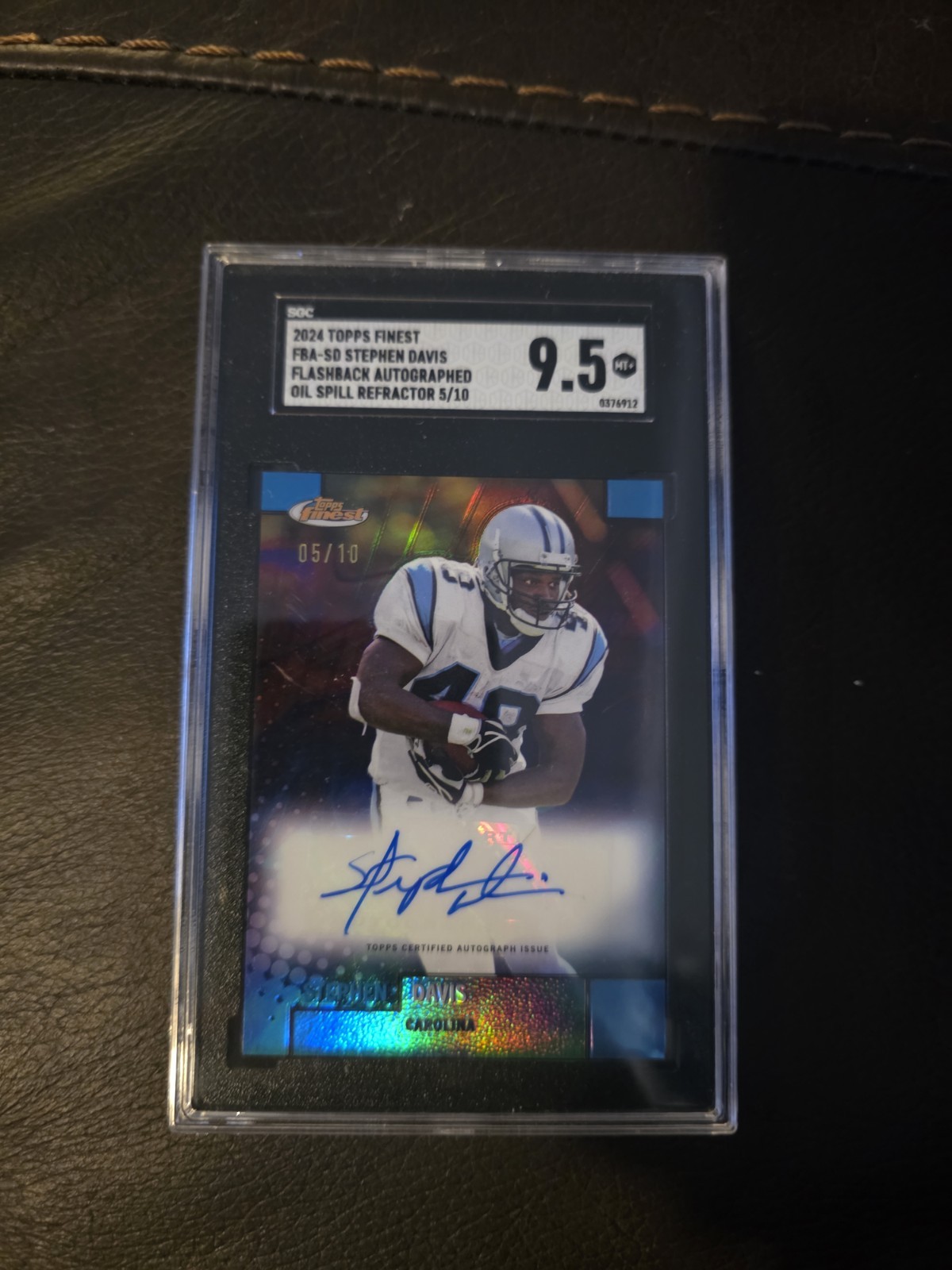 2024 Topps Finest Stephen Davis Flashback Autographed Oil Spill Refractor 5/10 S