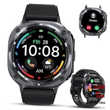 Military Smart Watches for Men  Answer/Make Calls  1.39" HD Classic Black