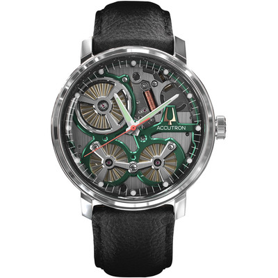 Accutron Spaceview 2020 Electrostatic Movement Smoke Grey Skeleton Dial 2ES6A001