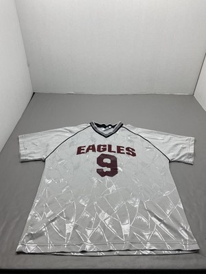 High 5 Shirt Mens L Silver Eagles Jersey Short Sleeve V-Neck Polyester