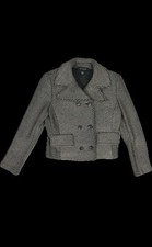 St. John Tweed Wool Blend Double Breasted Blazer Jacket 4 New 2200 Made In USA