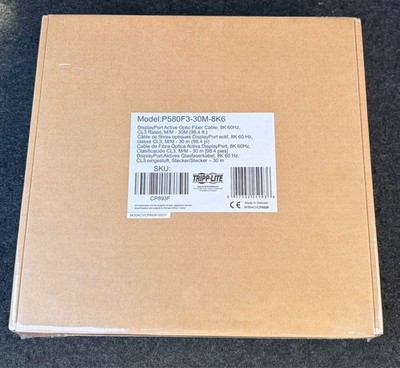 Tripp Lite 98ft DisplayPort Fiber Active Optical Cable 8K Black P580F3-30M-8K6