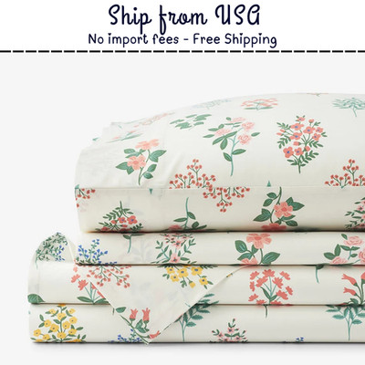 The Company Hawthorne Classic Cool Percale Bed Sheet Set - Ivory