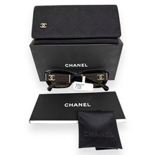 Chanel Sunglasses ch5514A 714/S9 Brown Havana Tweed Gold CC Polarized w/case NWT