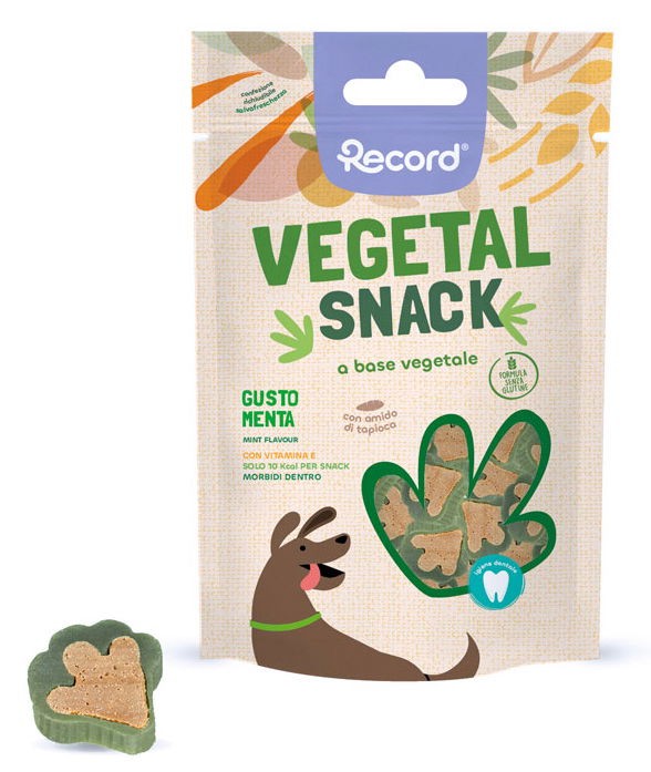 Record Vegetal Snack Menta per Cani 12x75g - Igiene Orale Naturale