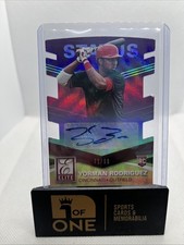 2015 Elite - Status Die Cut Auto #71/99 - Yorman Rodriguez RC - Reds