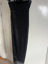 PLT black sparkly midi  halter dress. Size 8. Worn once