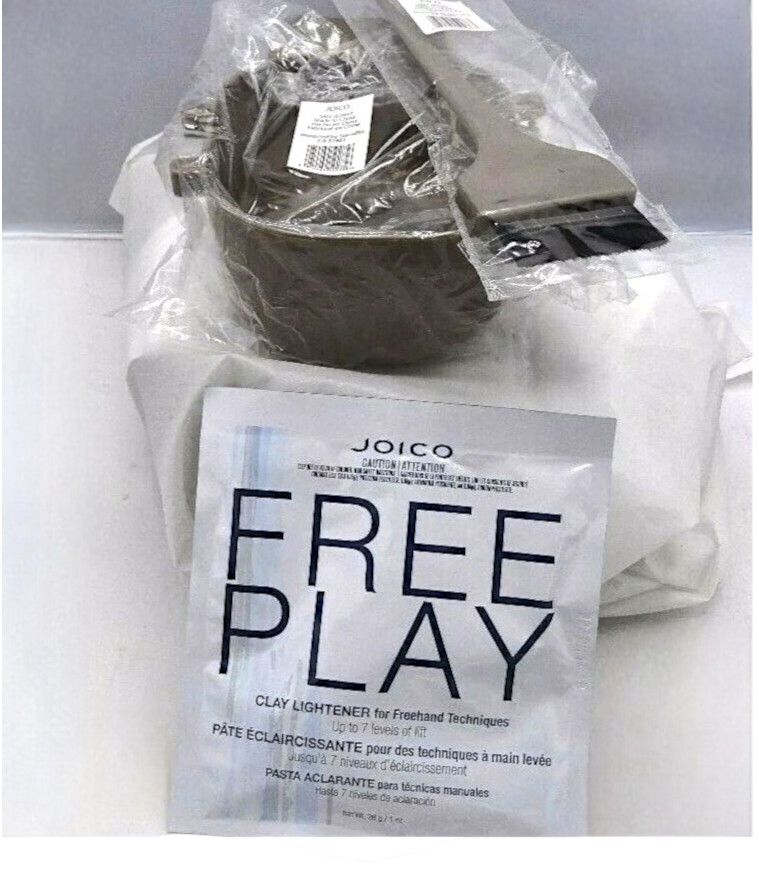 Joico Hair Dye Color Brush and Bowl Set w/Joico Free Play Clay Lightener
