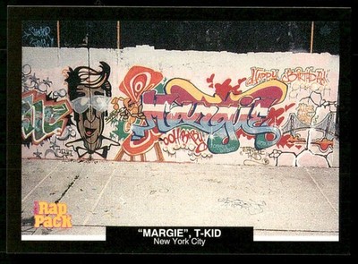 Rap Pack T-Kid ''Margie'' 1991 Unstoppable Stickers Premier Cards #6 Graffiti Art
