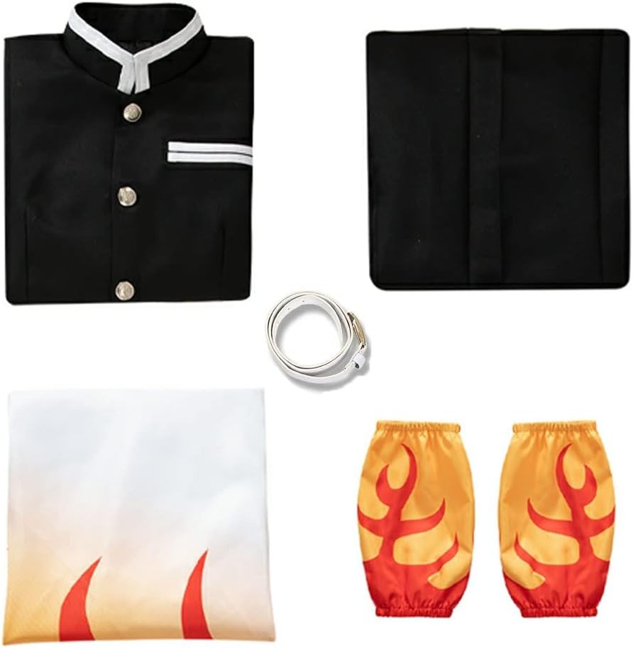 Rengoku Cosplay Costume Rengoku Outfits Anime Uniform Kimono Set with ...