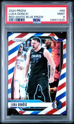 2024-25 Panini Prizm - Luka Dončić #89 Red White & Blue Prizm for