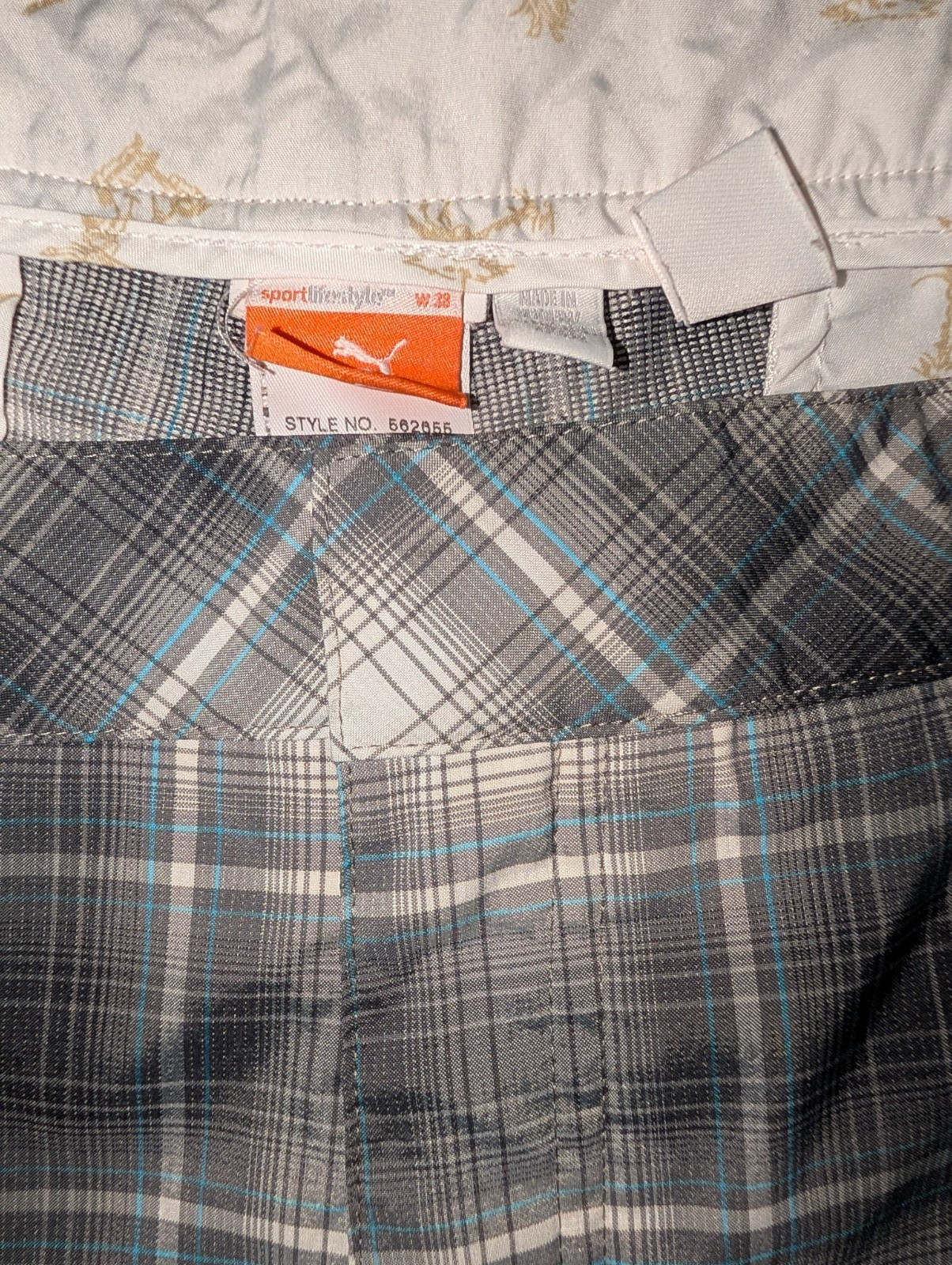 PUMAS Mens 38" Waist plaid shorts Combine ship Discount - Image 3