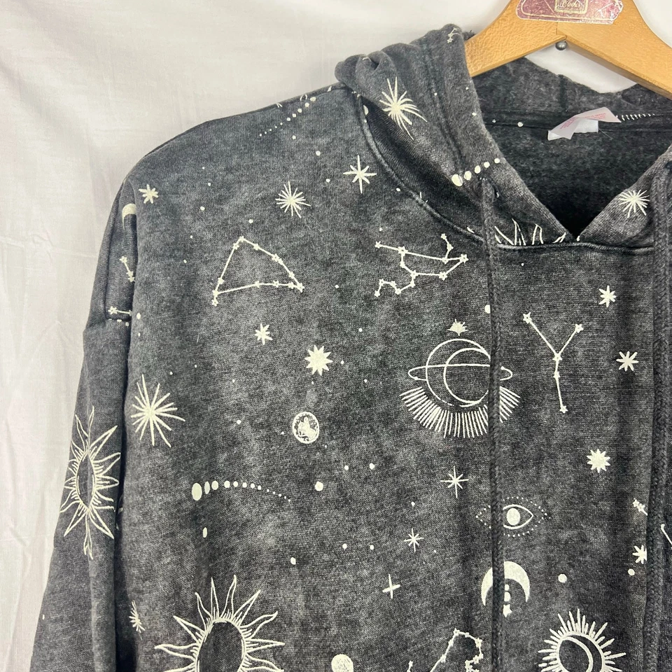 Sudadera con Capucha No Boundaries Constellation Planet Juniors XS NoBo Gris Envejecido Nueva con Etiquetas Foto 2 de 4