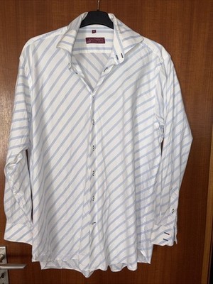 Authentic Clothing Hemd Freizeithemd gestreift blau weiß Gr. 44
