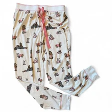 Small PJ Salvage Dog Print Lounge Pajama Pants With Corgis Frenchies Bulldogs
