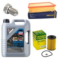 MotoröL Filter Set 5W-30 5 Liter + ÖLablassschraube FüR Audi A3 Seat Skoda VW