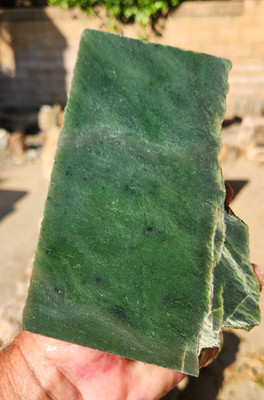 B C Jade Canada Premium Faced Rough Carving  6''X3.7''X2.5'' 2.6 Pounds See Video