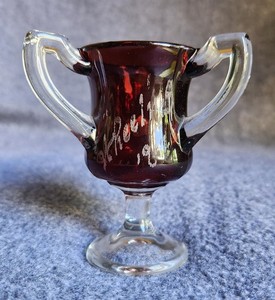 1917 Ruby Souvenir Glass/Wheeling, West, VA!!