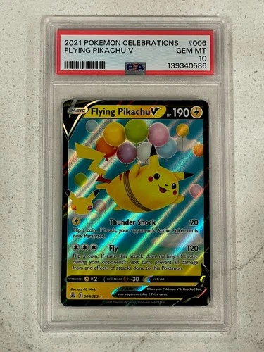 Pokémon Flying Pikachu V Celebrations Ultra Rare Holo 006/025 PSA 10 English