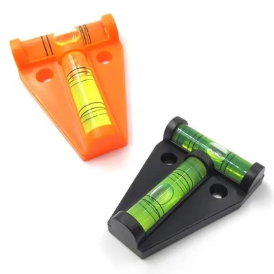 Spirit Level Kit for Caravan Camper - Mini 2-Way Bubble Level (Orange Black)