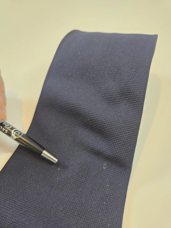 Gravata Polo Ralph Lauren Masculina Tamanho Único Azul Marinho 100% Seda Feita à Mão EUA Tecido Logotipo de Pônei - Imagem 4 de 4