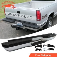 Chrome Rear Step Bumper Assembly For 1988-2000 Chevrolet Ck 1500 2500 Fleetside