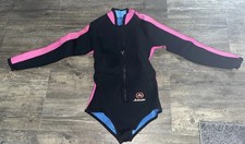 Action Plus Pink Black Legless Longsleeve Wetsuit Sz Small
