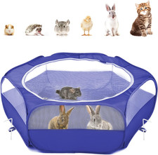 Small Animals Playpen, Waterproof Small Pet Cage Tent with Zippered Cover, Porta