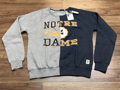 WOMENS XL - NEW Pressbox NCAA Notre Dame Fighting Irish Split Sweatshirt