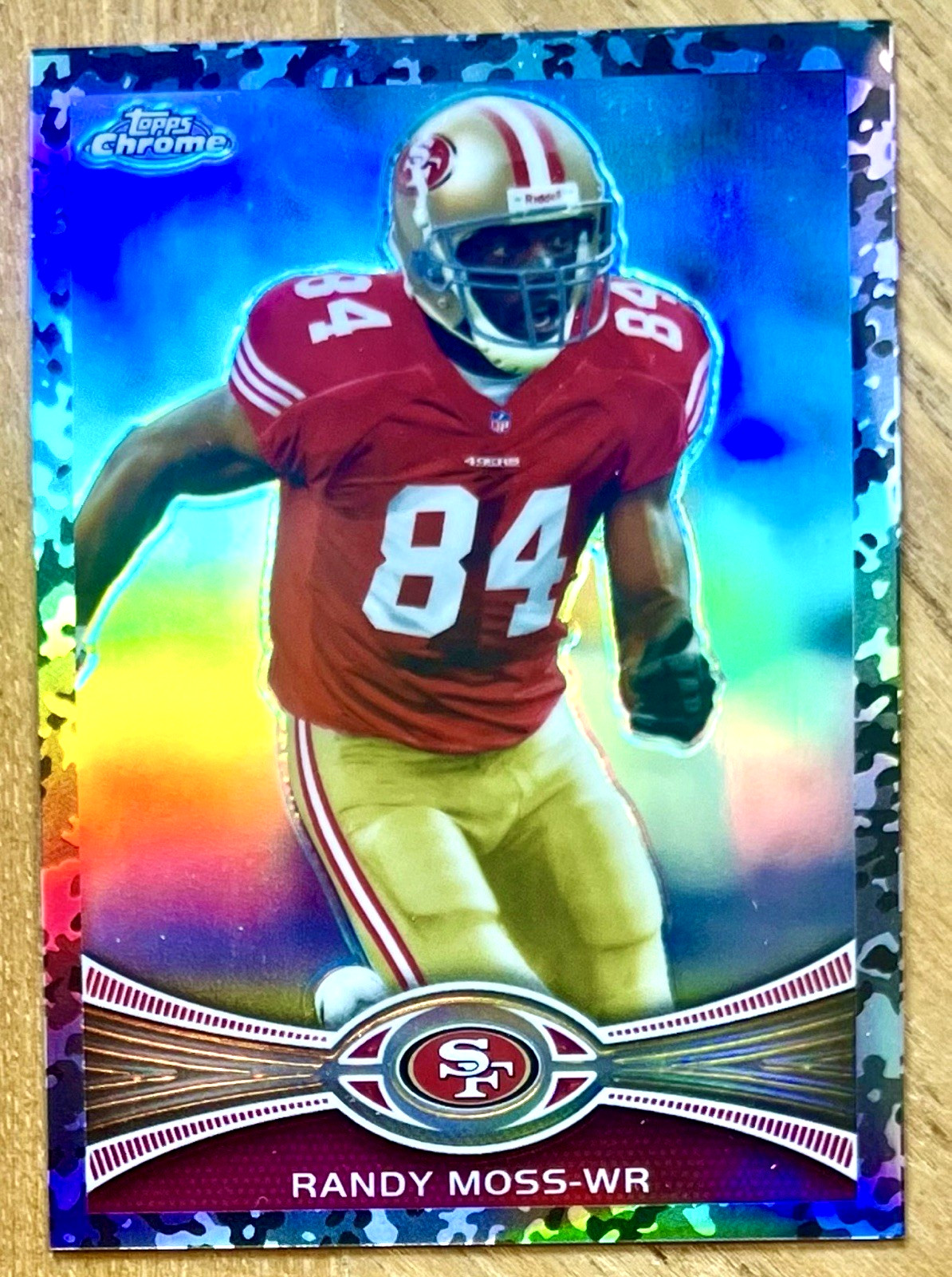 RANDY MOSS 2012 Topps Chrome CAMO Refractor 351/499 Card #32 SAN FRANSICO 49ERS