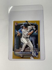 2025 Topps Bowman Draft Gold Border #BD-178 Sean Gamble 1st #’d 50 Royals
